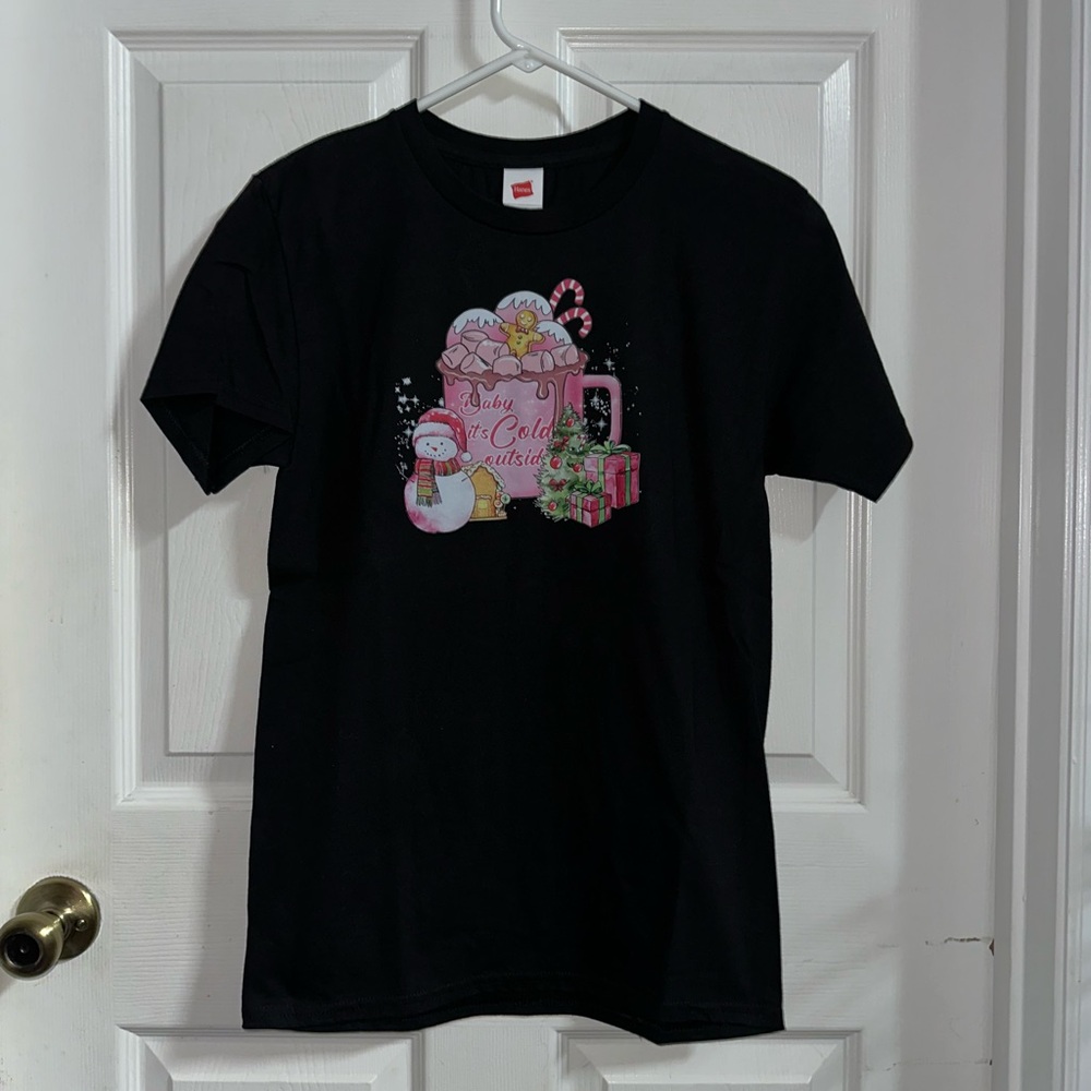 NWOT Handcrafted Baby It’s Cold Outside Christmas Shirt Small